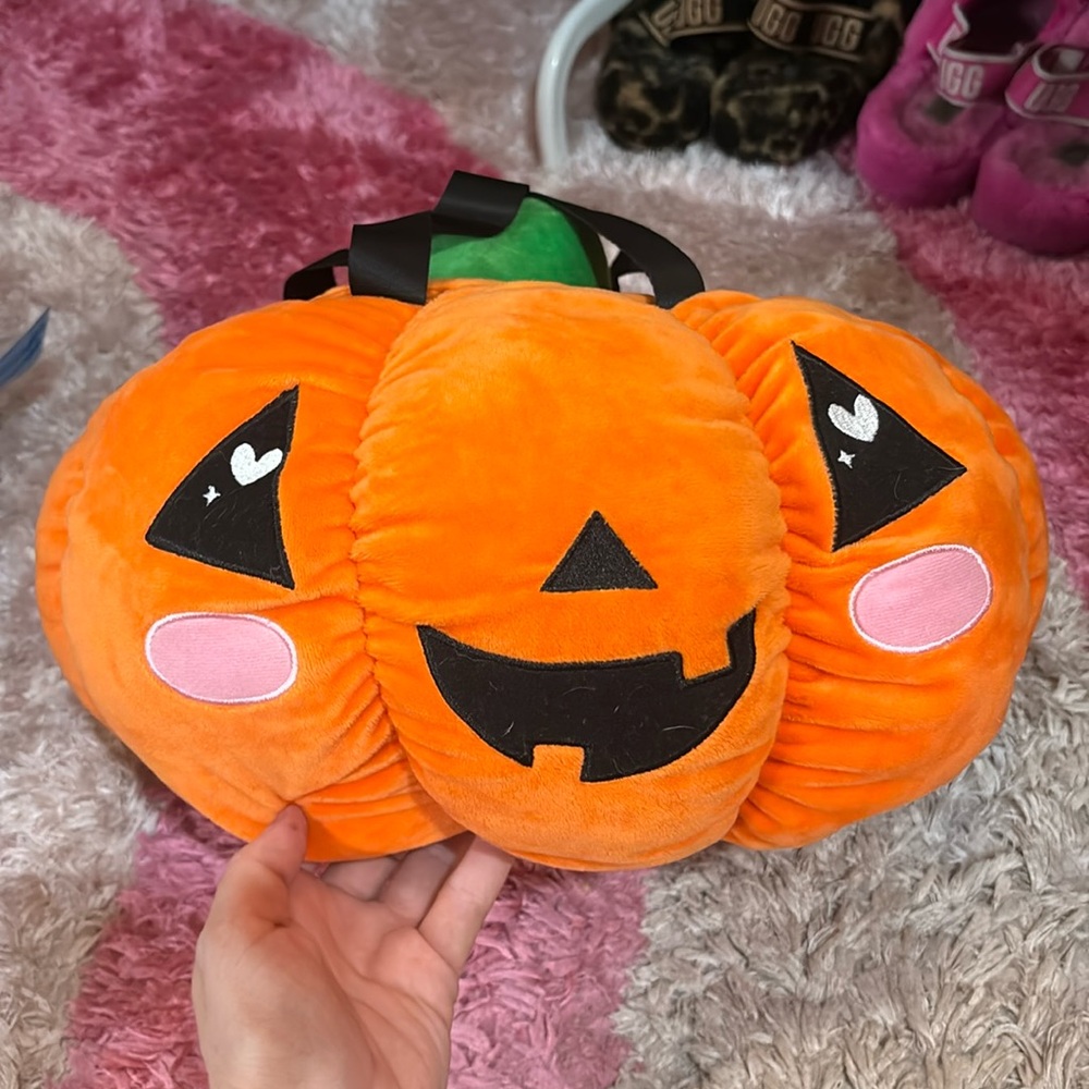 SpooksieBoo Halloween kawaii plush pumpkin purse